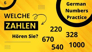 A1 Übung 6 Welche Zahlen hören Sie  Which number you listen [upl. by Shaner]