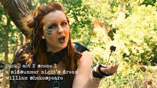 Puck  Act 2 Scene 1  A Midsummer Nights Dream  Monologue [upl. by Hannaoj]