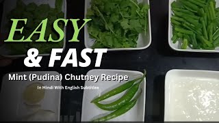 EASIEST AND FASTEST Pudina Mint Chutney Recipe  Ashu Is Cooking [upl. by Amick873]