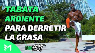 CARDIO TABATA Ardiente para DERRETIR LA GRASA en Casa [upl. by Anairuy437]