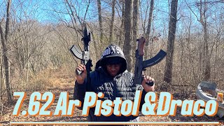 762 Ar Pistol amp Draco Target Practice At The Lake [upl. by Santos218]