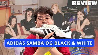 ADIDAS SAMBA OG Review  SAMBA OG WHITE amp BLACK [upl. by Ecirtaed]