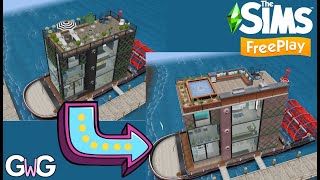 The Sims Freeplay My IMPROVED Serene Sailing Houseboat Tour [upl. by Eidson]