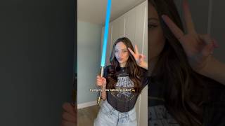 trying my new lightsaber for spinning  star wars • saber spins [upl. by Artamas]