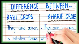 Difference between rabi crops and kharif crops  Definition of rabi crops  What are Kharif crops [upl. by Aicetal]