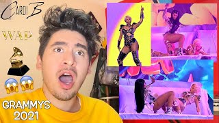 Cardi B amp Megan Thee Stallion  GRAMMYs 2021  Up  WAP Performance REACTION [upl. by Oglesby]