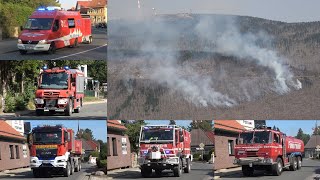 Löschflugzeuge und Hubschrauber im Einsatz Waldbrand im Harz  Einsatzfahrten und Brandstellen [upl. by Eolc]