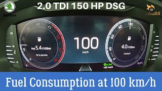 2020 Skoda Octavia 20 TDI 150 HP DSG Fuel Consumption Test [upl. by Lotsyrk873]