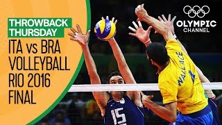 Italy vs Brazil – Mens Volleyball Gold Medal Match at Rio 2016  Throwback Thursday [upl. by Merla]