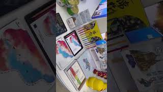 Vlog on the exhibition of artist supplierMagical expensive woodless colored pencil review test [upl. by Dryfoos667]