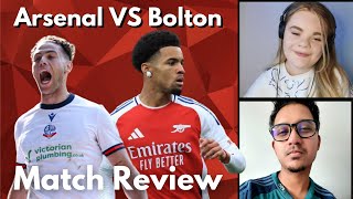 Arsenal vs Bolton Wanderers Live Match Review with Shubham [upl. by Anrehs]