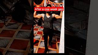 after one week gap return to gym gymworkout bodytransformation viralvideo [upl. by Yvon663]