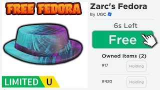 How to get My FREE UGC LIMITED Zarcs Fedora in Roblox All Steps [upl. by Nair]