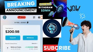 Hold wallet withdraw  Hold Wallet withdraw update  how to claim DMH coin holdwallet withdrawal [upl. by Llehcar]