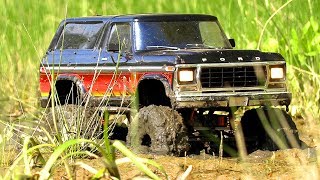 RC Car MUD Swamp and Sand OFF Road — Ford Bronco Axial SCX10 — Wilimovich [upl. by Analah]