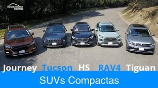 Test Técnico Comparativo Journey Tucson HS Rav4 y Tiguan [upl. by Dnomyaw162]