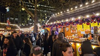 London Christmas Lights 2024  Leicester Square  4K Walking Tour  London Street Walk [upl. by Narat]