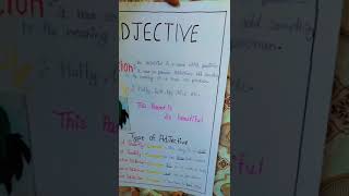 adjective chartadjectives chart for class 10😊😊😊👍👍👍 [upl. by Eidassac]