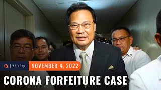 Sandiganbayan dismisses forfeiture case against late chief justice Corona [upl. by Gloria]