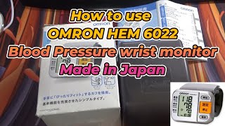 HOW TO USE THE OMRON HEM 6022 WRIST BLOOD PRESSURE MONITOR medical bloodpressure omron howto [upl. by Latsirhc]