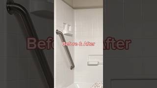 Shower caddy hacks  Small bathroom ideas  Shower caddy tension pole installation [upl. by Rufe]