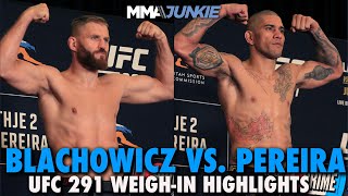 Alex Pereira Makes Weight For Light Heavyweight Debut at UFC 291 vs Jan Blachowicz [upl. by Nosmas]