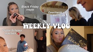 VLOG BLACK FRIDAY MAKEUP INSPO Melissas Geschenk an uns Dubai Schokolade machen [upl. by Eeliah143]