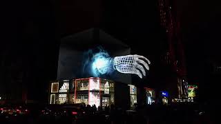 3D Giant Hand Breaks out from LianTronics LED Wall at Halloweens Eve [upl. by Polivy]