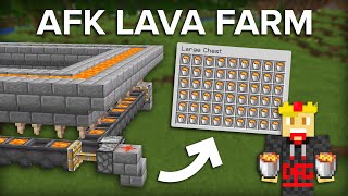 Minecraft AFK Lava Farm Using Dripstone  110 Lava Buckets Per Hour [upl. by Notniw]