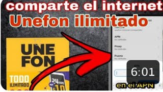 cómo compartir el internet de Unefon ilimitado unefon internetunefonilimitado [upl. by Knighton651]