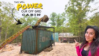 EP 25 Off Grid Solar Power building our shipping container solar hub amp water collection system [upl. by Harday798]