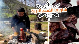 سيخ شاورما لحم على الفحم يقوطر 🤤❤ من الي يحبه قلبك 🔥 طالعين بر [upl. by Amimej]