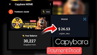 Capybara Meme Airdrop Ton Withdrawal  Capybara Meme Wallet Connect  Capybara Meme Listing Date [upl. by Aidua]