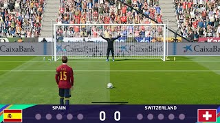 Spain vs Switzerland penalty shootout in eFootball PES 2021 [upl. by Wamsley]