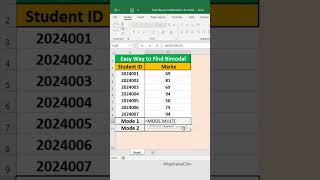 Easy Way to Find Bimodal in Excel excel statistics shorts [upl. by Eciram]