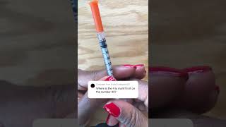 HOW TO LOCATE AMOUNT ON INSULIN SYRINGE pharmacology studentnurse youtubeshorts [upl. by Rowen]