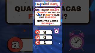 Raciocínio lógico quiz quiztime matematica [upl. by Lleze]