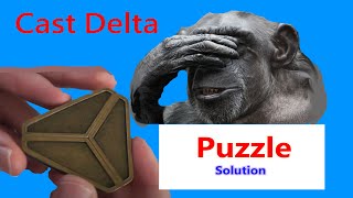 Hanayama Cast Delta Puzzle  Unboxing amp Solution Huzzle [upl. by Assile]