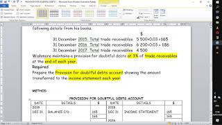 PROVISION FOR DOUBTFUL DEBTS 1BAD DEBTSDEBTORS PROVISIONS TRADE RECEIVABLES [upl. by Basile]