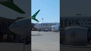 Emirates Airlines Boeing 777200LR A6EWI BSR DXB Dubai Airport [upl. by Haerr150]