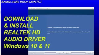 How to Download and Install Realtek High Definition Audio Driver Windows 10 and 11 [upl. by Nonnaer]