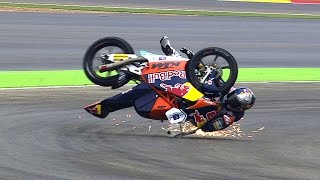 Moto3™ 2014 Biggest crashes [upl. by Ocirrej402]