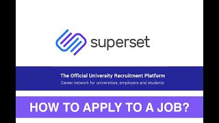 Laptop How to apply to a job using Superset Register and Apply [upl. by Haleehs]