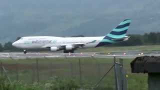 Pullmantur B747400 på Trondheim lufthavn Værnes 29juni 2013 [upl. by Isolda]