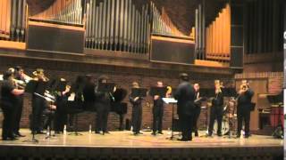 HardinSimmons University Trombone Ensemble Performing quotThe Gentle Rainquot [upl. by Reinertson]