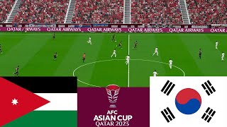 요르단 2 대 0 대한민국 2024 AFC 아시안컵  비디오 게임 시뮬레이션 PES 2021 [upl. by Rhtaeh]