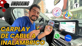 CÓMO CONVERTIR CARPLAY CON CABLE EN INALÁMBRICO  Unboxing y Configuración [upl. by Affay]