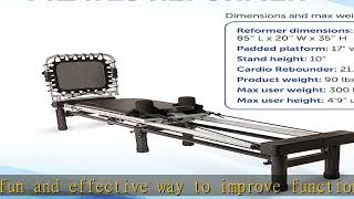 AeroPilates Reformer 266  Pilates Reformer Workout Machine for Home Gym  Cardio Fitness Rebounder [upl. by Ramsay]