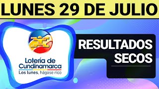 Resultado SECOS Lotería de CUNDINAMARCA Lunes 29 de Julio de 2024 SECOS 😱💰🚨 [upl. by Vyky717]