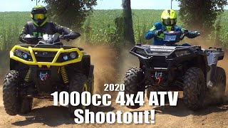 Polaris Sportsman XP 1000 VS CanAm Outlander 1000R XTP 1000cc 4x4 ATV Shootout [upl. by Aihsiym]